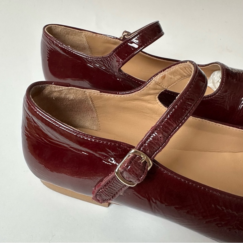 Caron Callahan Deep Red Mary Jane Flats size 41 - Picture 4 of 8